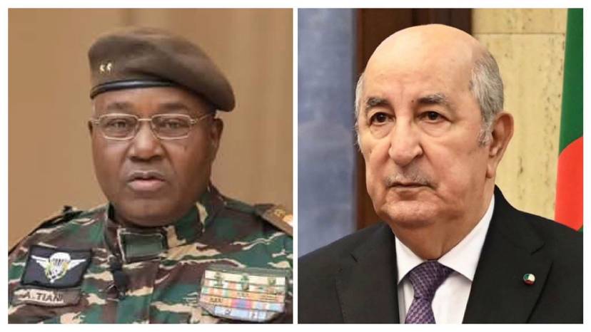 Entretien téléphonique entre le Président Abdelmadjid Tebboune et le Président du Niger, le Général de Corps d'Armée Abdourahamane Tiani