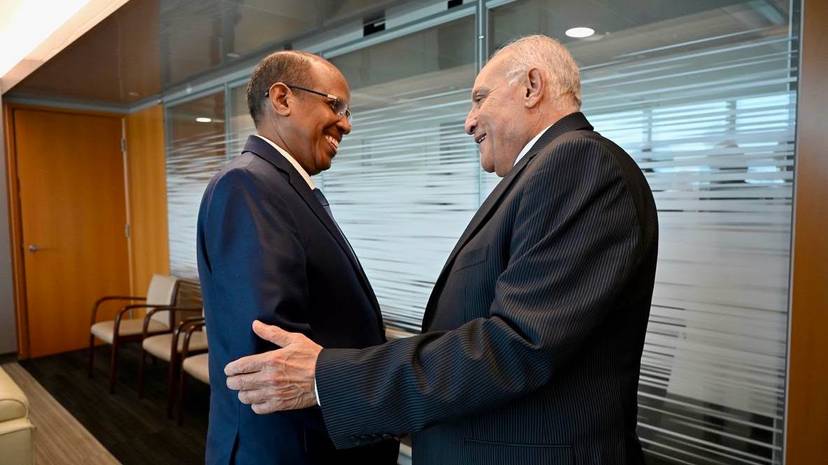 New York: Minister of State Ahmed Attaf Meets AU Commission Chairperson Mahmoud Ali Youssouf