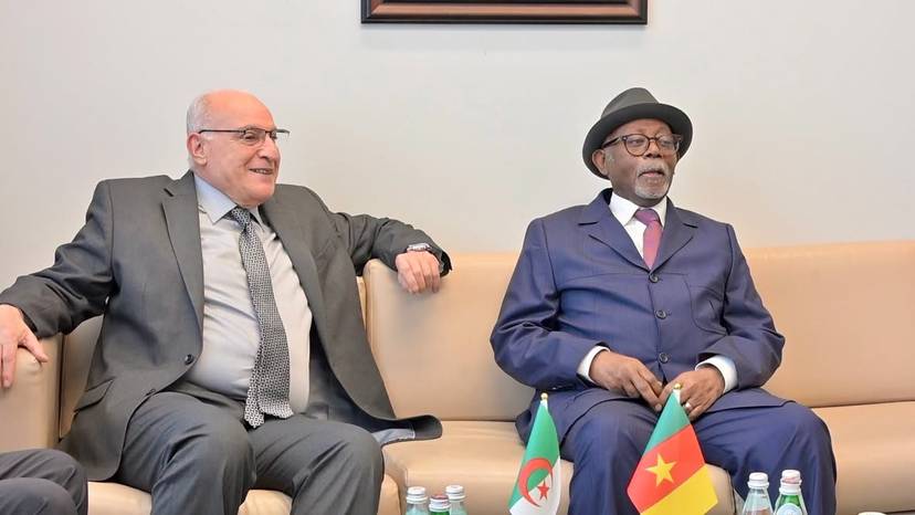 On Margins of UNGA: Minister of State Ahmed Attaf Holds Talks with Cameroonian Counterpart Lejeune Mbella Mbella