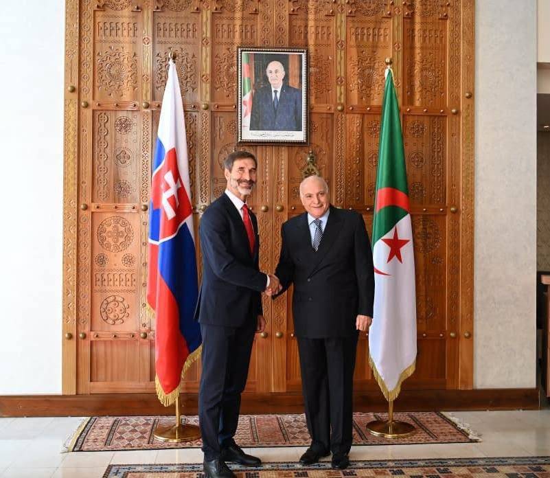 M. Ahmed Attaf reçoit le Ministre slovaque des Affaires étrangères, Juraj Blanár, et signe un accord de coopération bilatérale