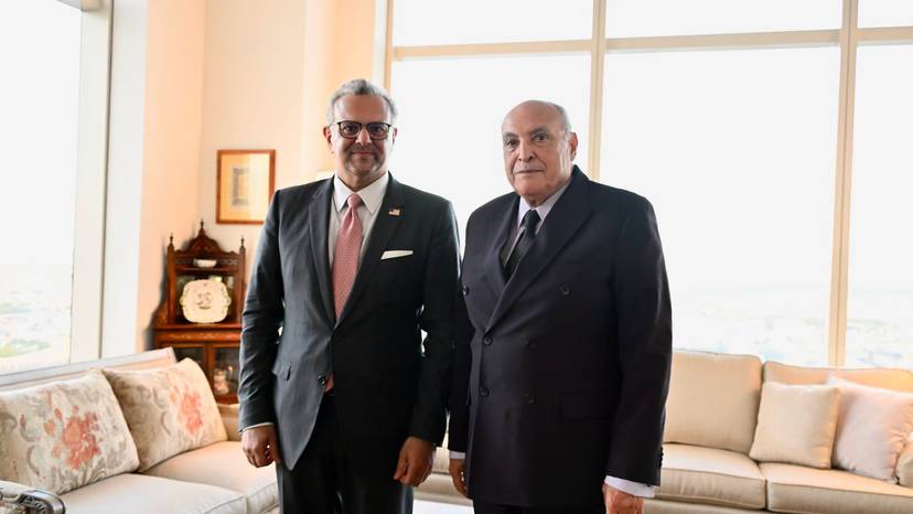 On Margins of UNGA: Minister of State Ahmed Attaf Meets U.S. President's Senior Advisor for Arab and African Affairs Massad Boulos