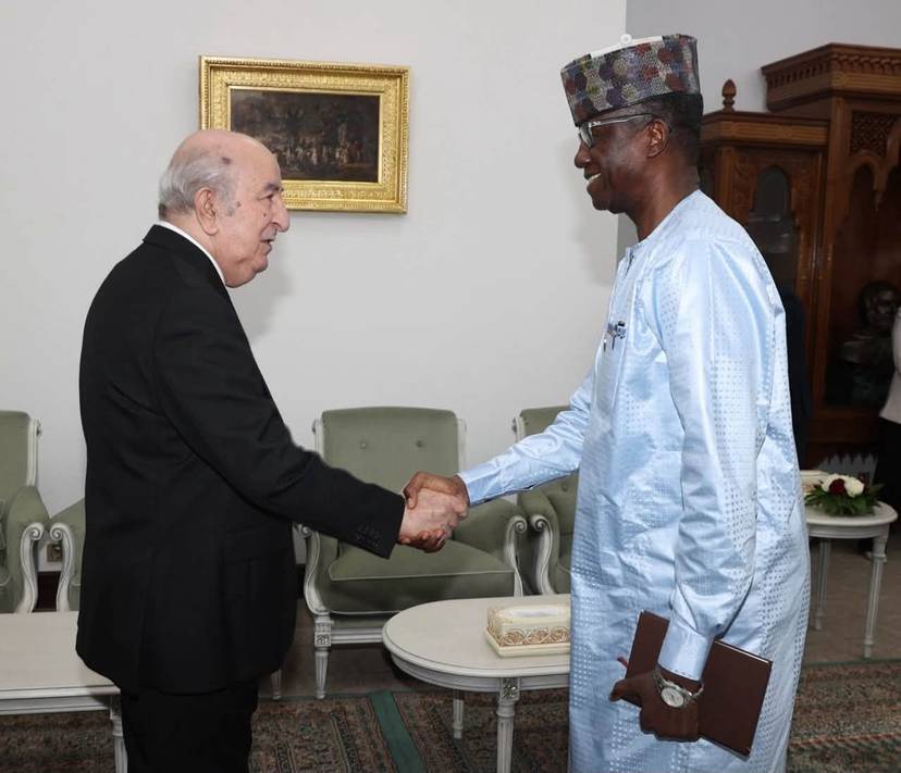 President Abdelmadjid Tebboune Receives Niger's Minister of State, Minister of Defense, General of the Army Salifou Modi